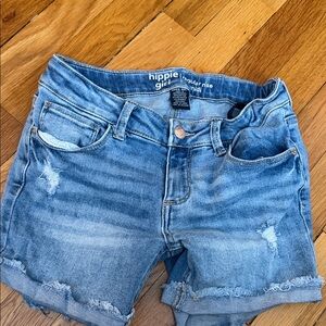Hippie Girl Light Blue Denim Shorts